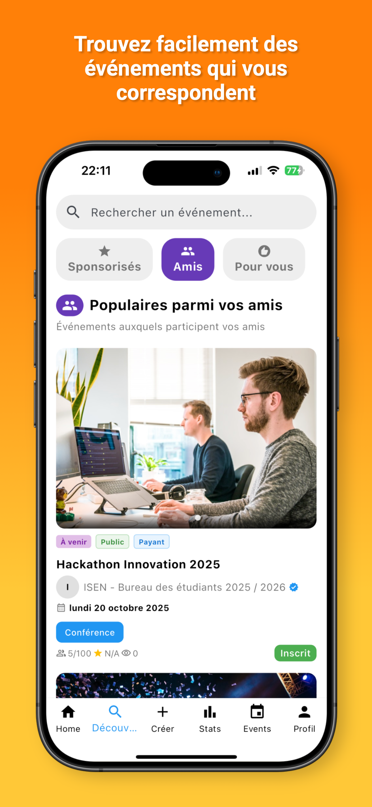 MassEvent - Interface de découverte d'événements